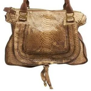 Authentic Chloe Large Python Marcie Hobo